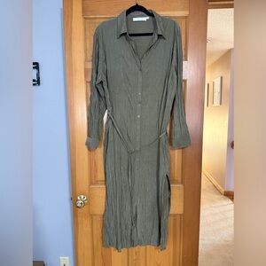 Astr‎ Long Sleeve Olive Maxi Dress